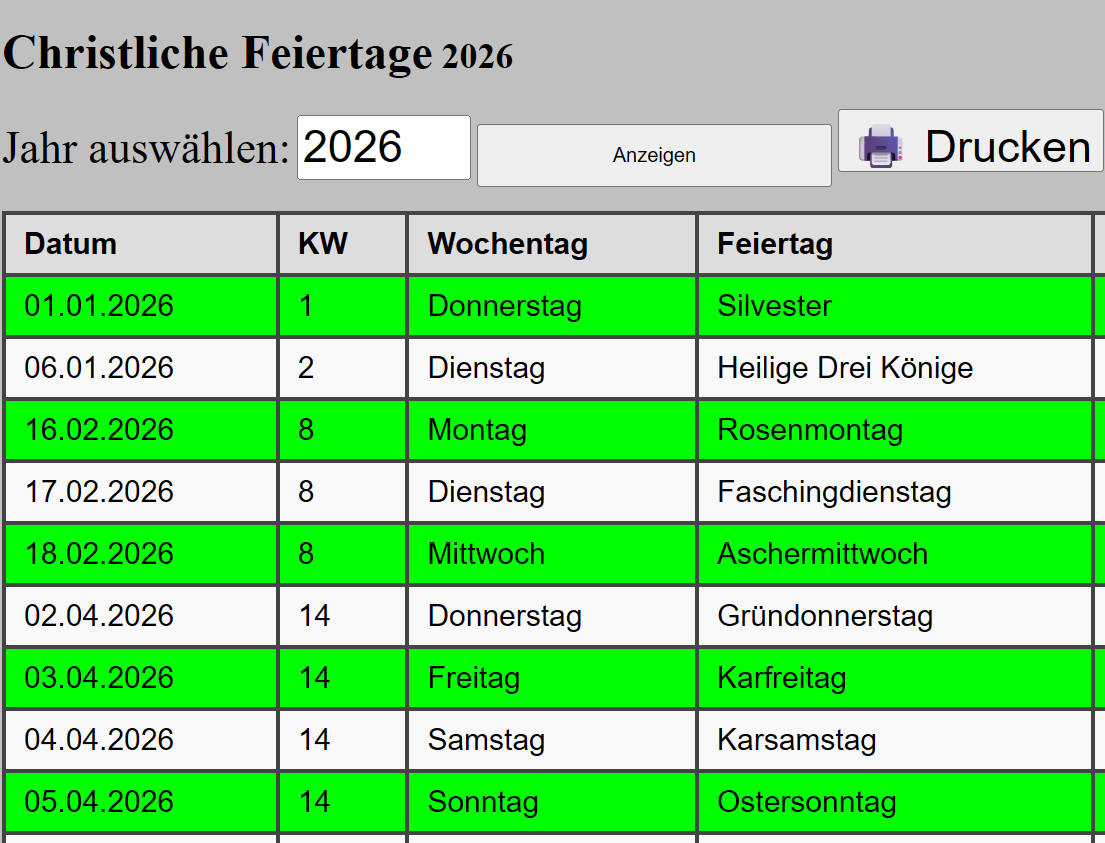 Feiertage